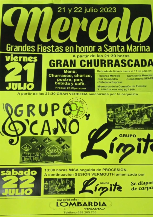 Fiestas de Santa Marina 2023 en Meredo