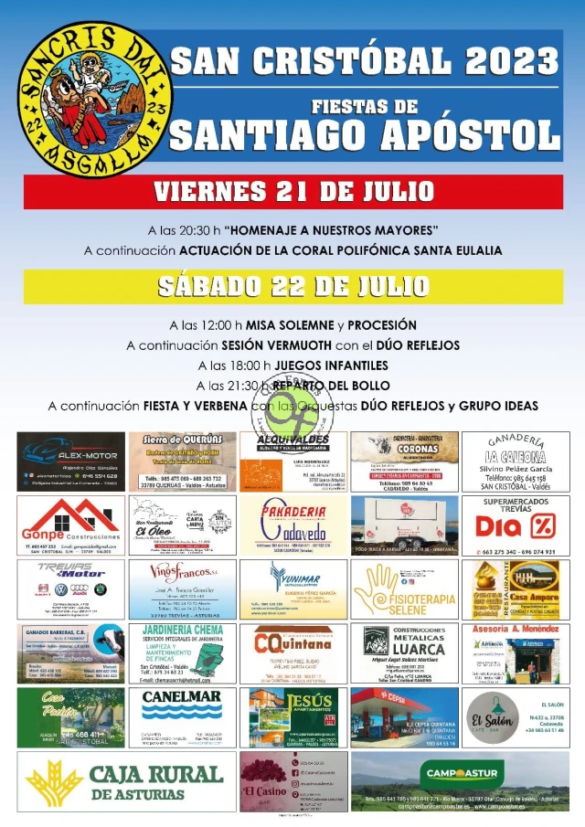 Fiestas de Santiago Apóstol 2023 en San Cristóbal