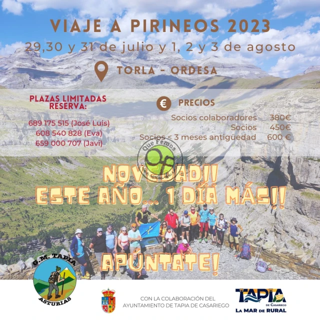 Grupo de Montaña de Tapia: Viaje a Pirineos 2023