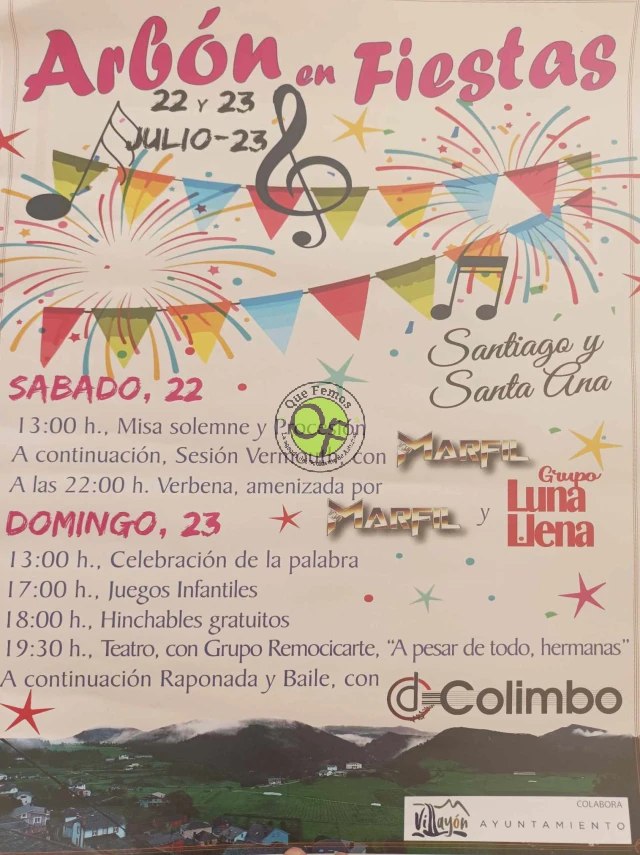 Fiestas de Santiago y Santa Ana 2023 en Arbón