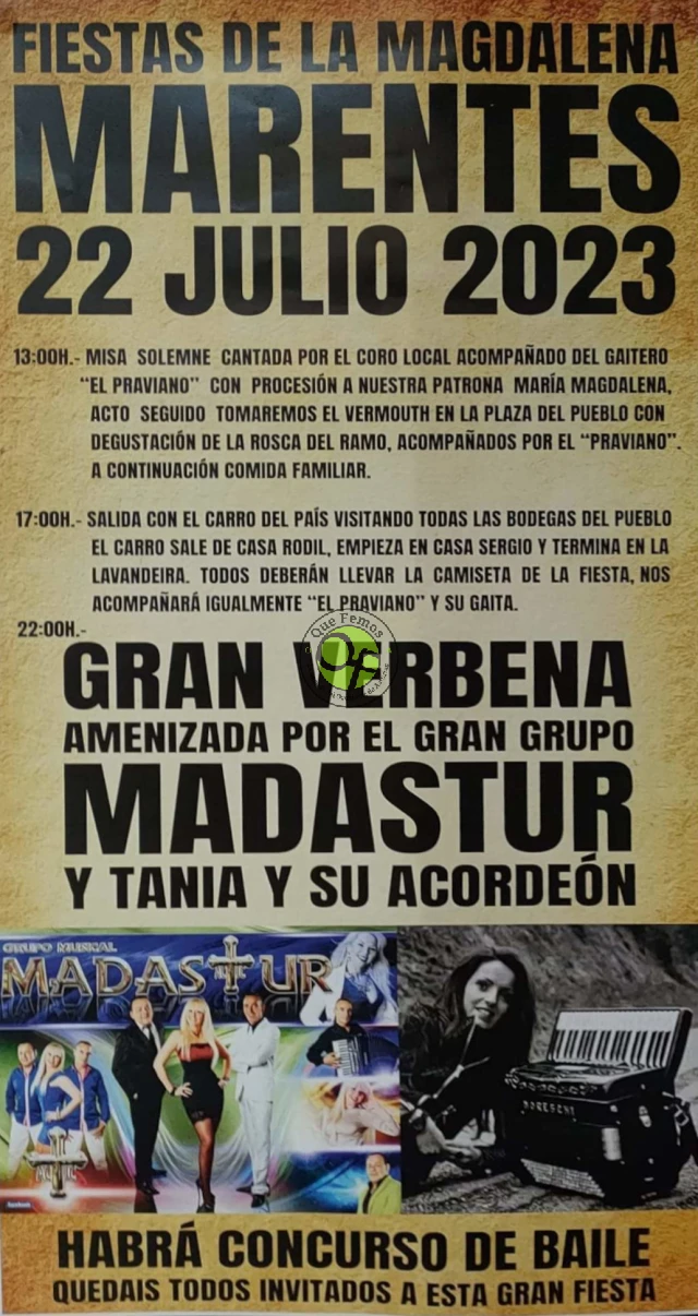 Fiestas de la Magdalena 2023 en Marentes