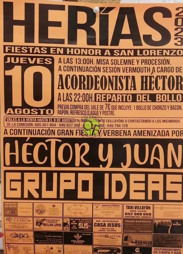 Fiesta de San Lorenzo 2023 en Herías