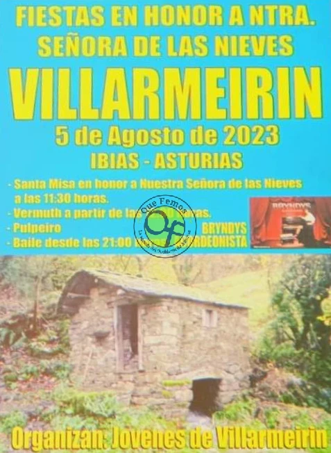 Fiestas en honor a Nuestra Señora de las Nieves 2023 en Villarmeirín