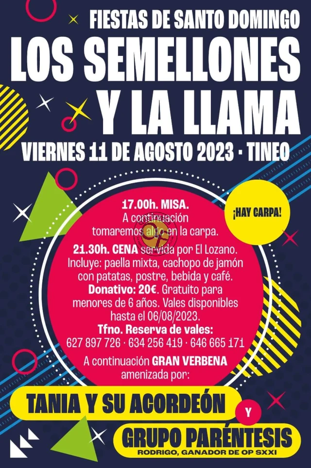 Fiestas de Santo Domingo 2023 en Los Semellones y La Llama