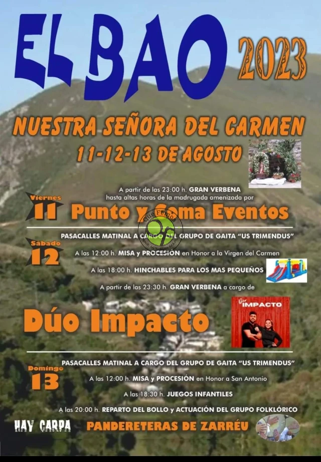 Fiestas del Carmen 2023 en El Bao