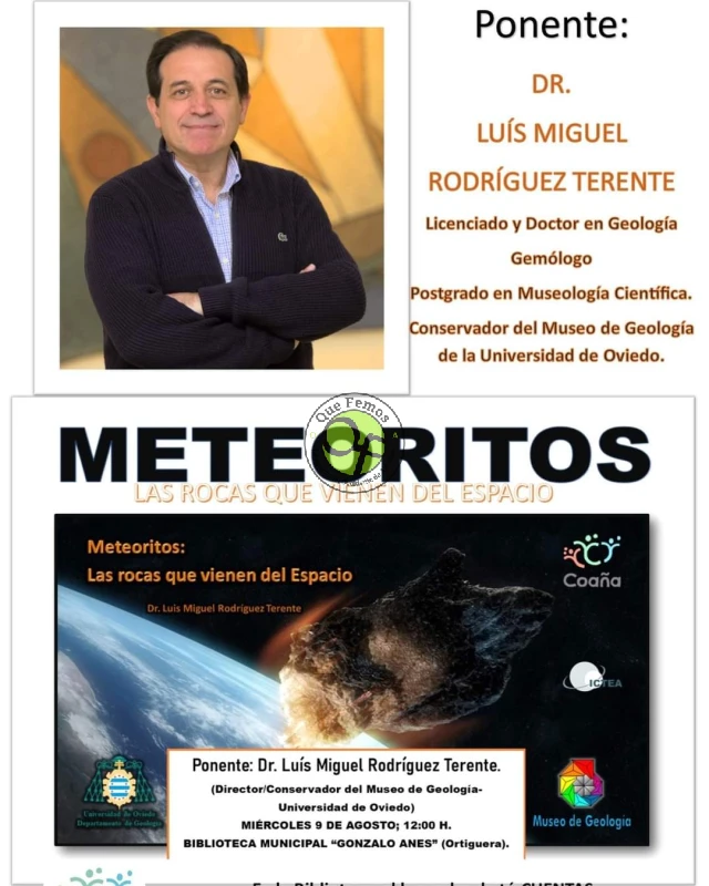 Conferencia sobre meteoritos en Ortiguera