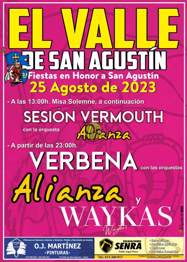Fiestas de San Agustín 2023 en El Valle de San Agustín
