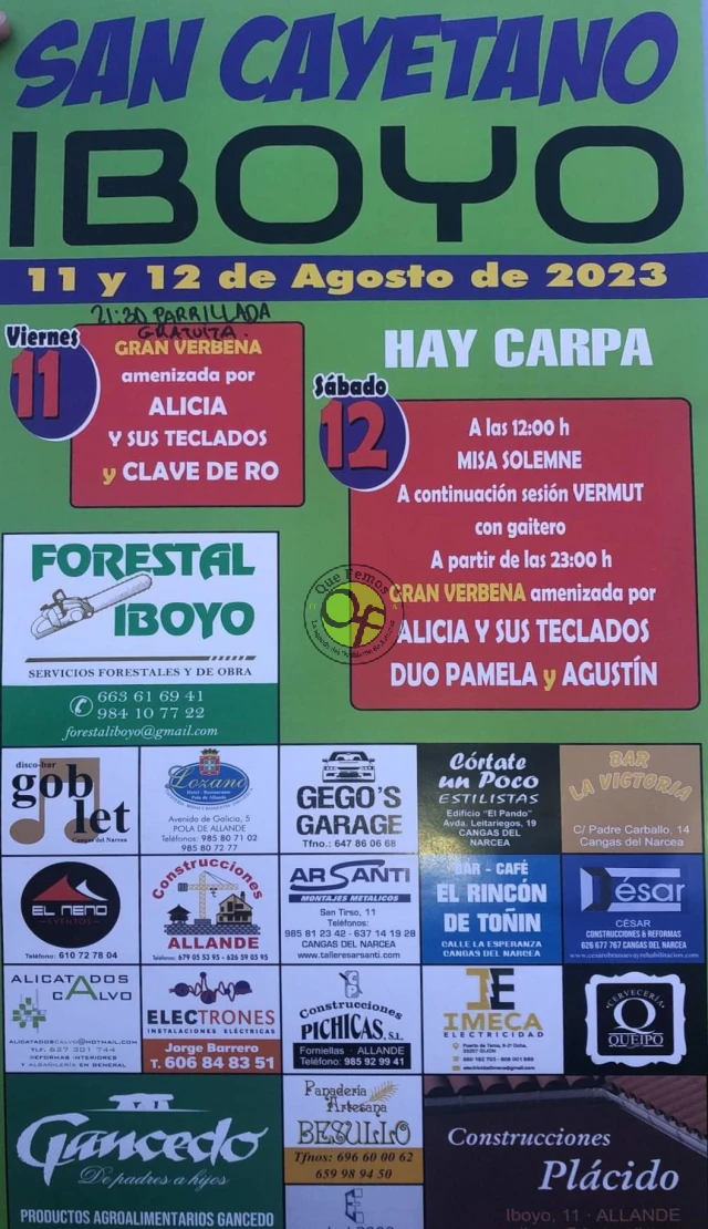 Fiestas de San Cayetano 2023 en Iboyo