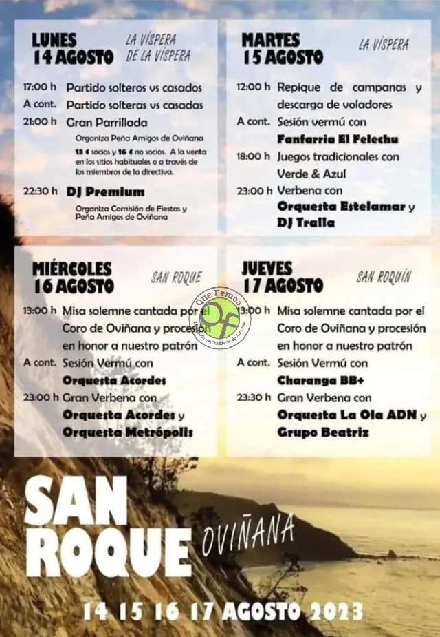 Fiestas de San Roque 2023 en Oviñana