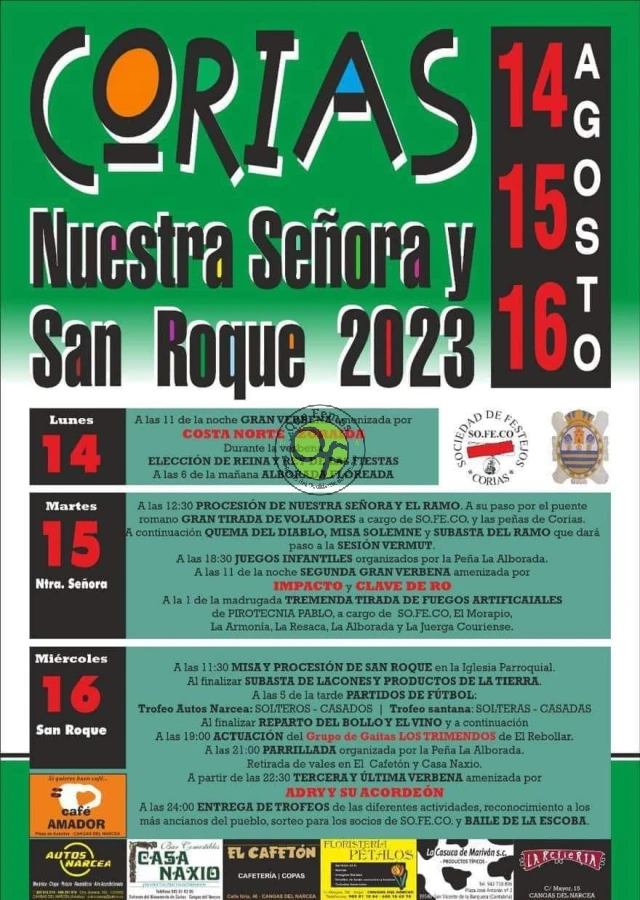 Fiestas de Nuestra Señora y San Roque 2023 en Corias