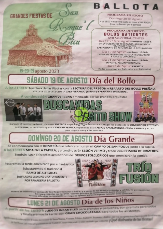 Fiestas de San Roque'l Picu 2023 en Ballota