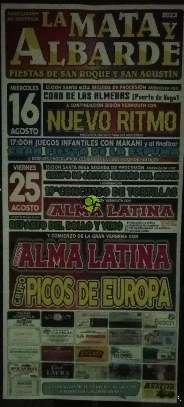 Fiestas de San Roque y San Agustín 2023 en La Mata y Albarde