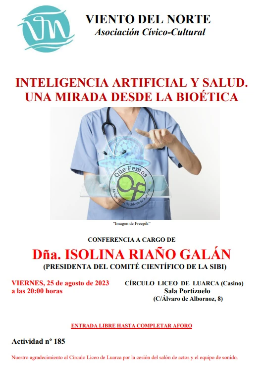 Conferencia sobre inteligencia artificial y salud en Luarca
