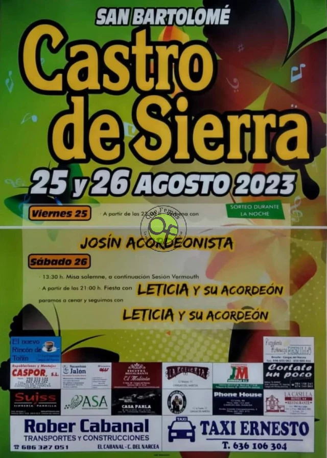 Fiestas de San Bartolomé 2023 en Castro de Sierra