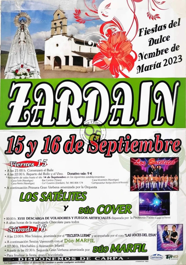 Fiestas del Dulce Nombre de María 2023 en Zardaín