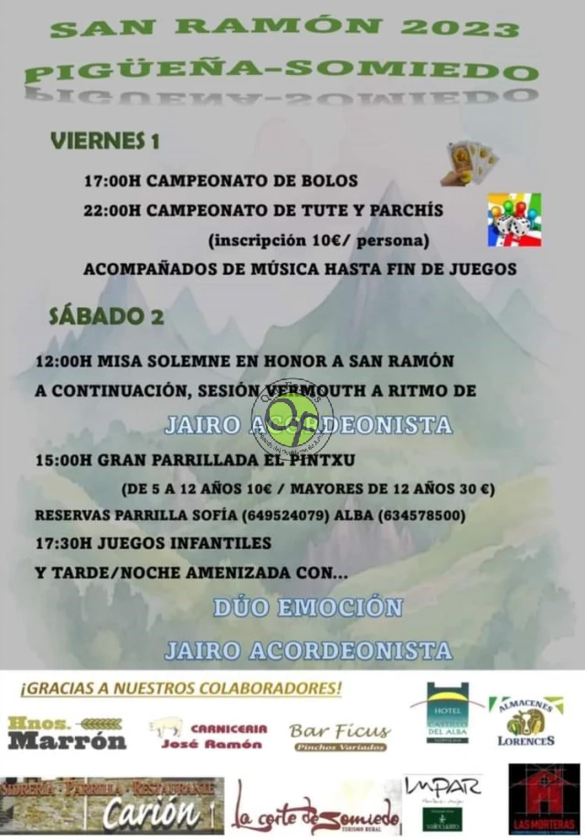 Fiestas de San Ramón 2023 en Pigüeña