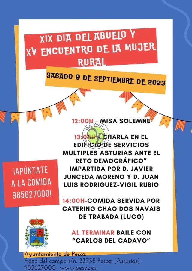 XIX Día del Abuelo y el XV Encuentro de la Mujer Rural 2023 en Pesoz