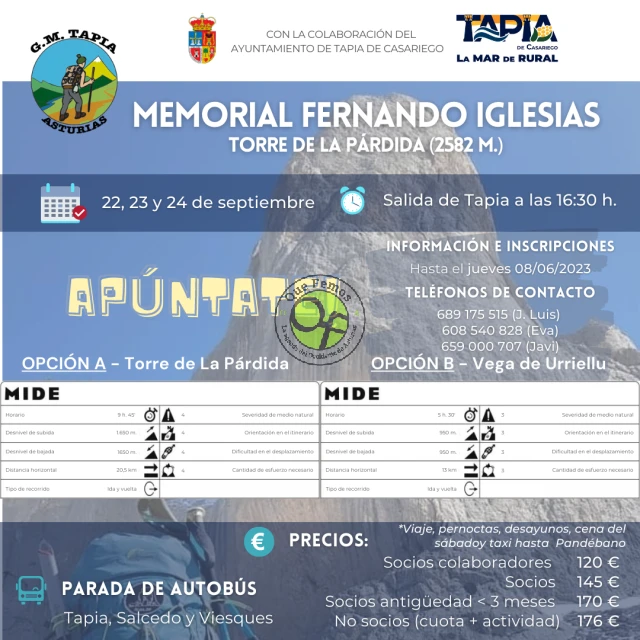 Grupo de Montaña de Tapia: Memorial Fernando Iglesias