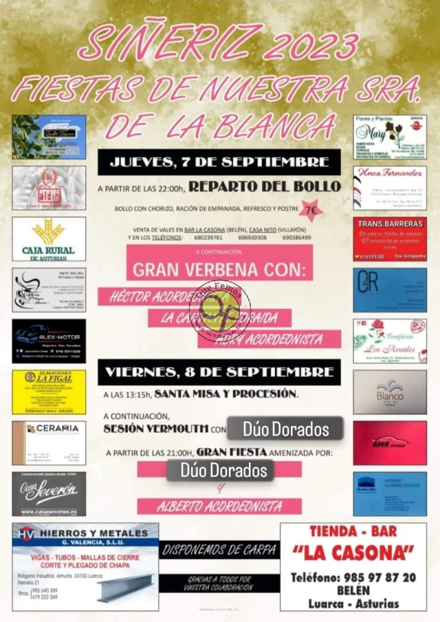Fiestas de Nuestra Señora de la Blanca 2023 en Siñeriz