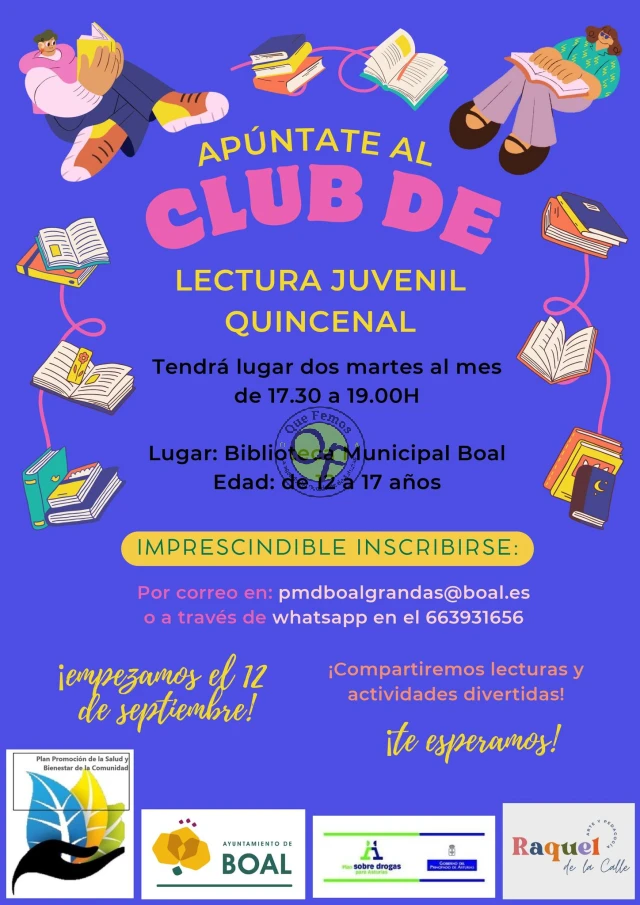 Club de Lectura Juvenil en la Biblioteca Acevedo y Huelves de Boal