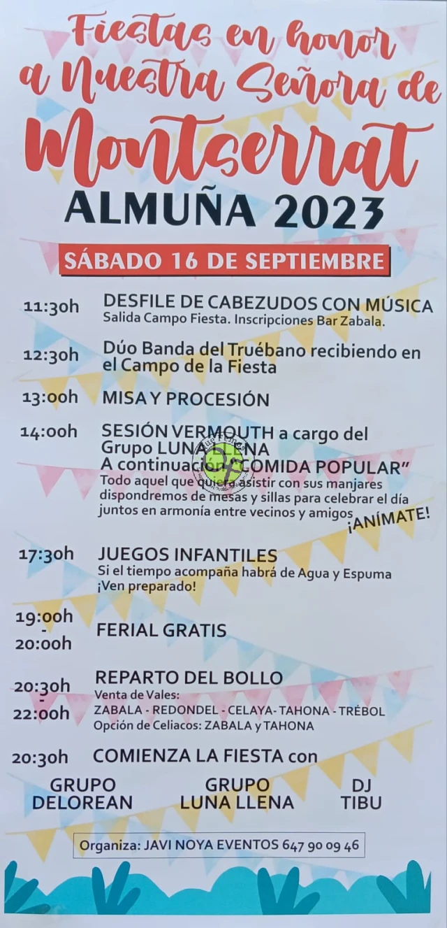 Fiestas en honor a Nuestra Señora de Montserrat 2023 en Almuña