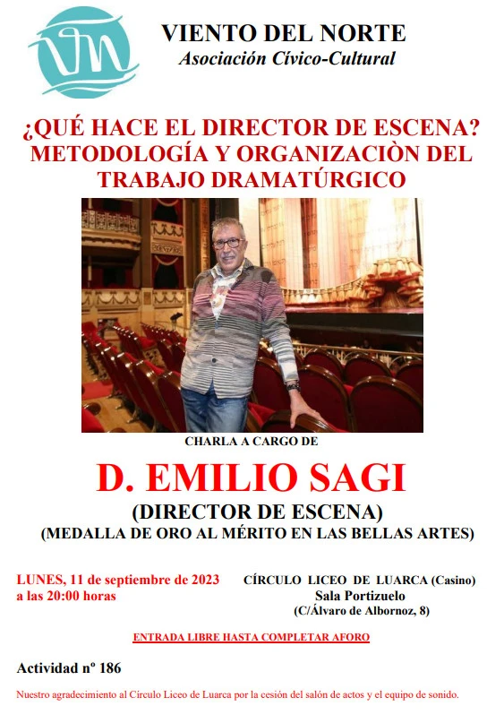 Emilio Sagi ofrece una conferencia en Luarca