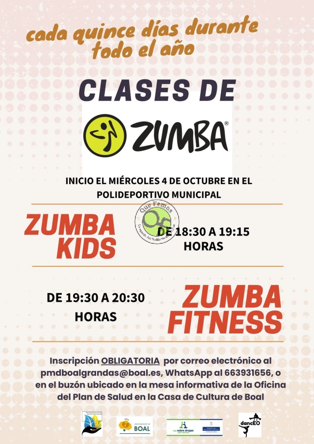 Clases de Zumba Kids y Zumba Fitness en Boal