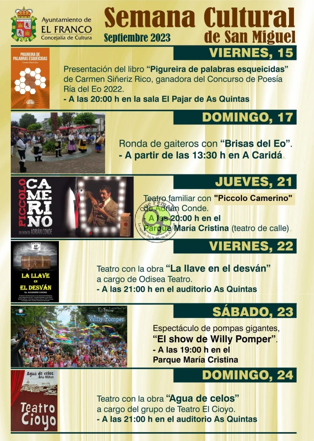 Semana Cultural de San Miguel 2023 en A Caridá