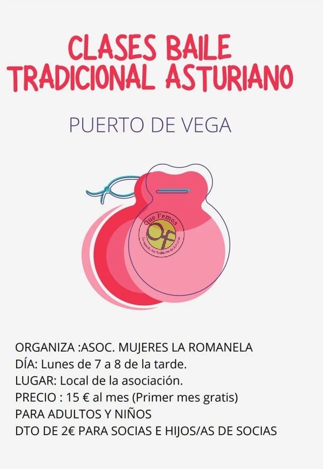 La Asociación de Mujeres la Romanela organiza clases de baile tradicional asturiano