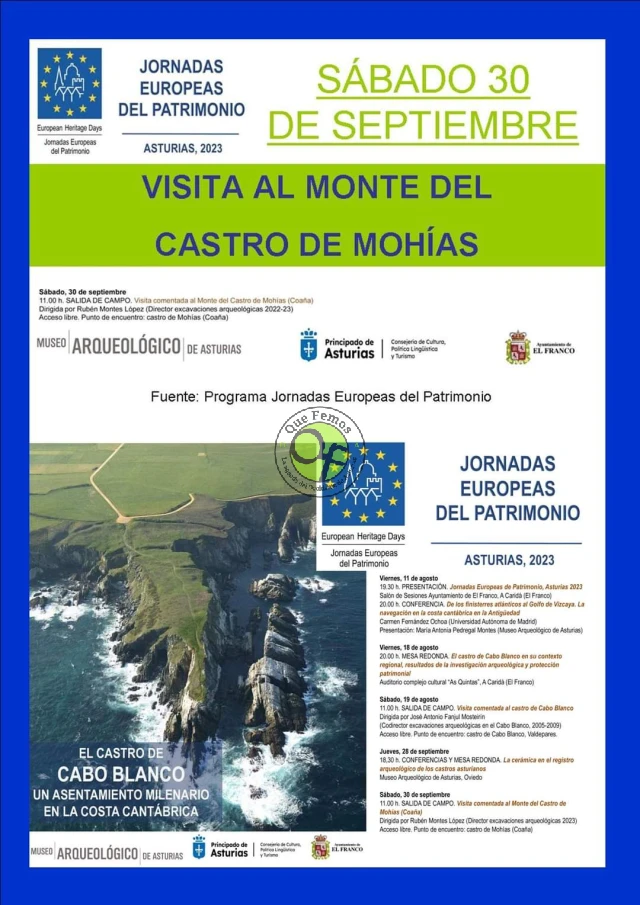 Las Jornadas Europeas del Patrimonio se despiden con una visita al Monte del Castro de Mohías