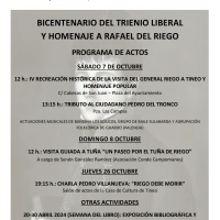 Tineo conmemora el bicentenario del Trienio Liberal de Rafael del Riego