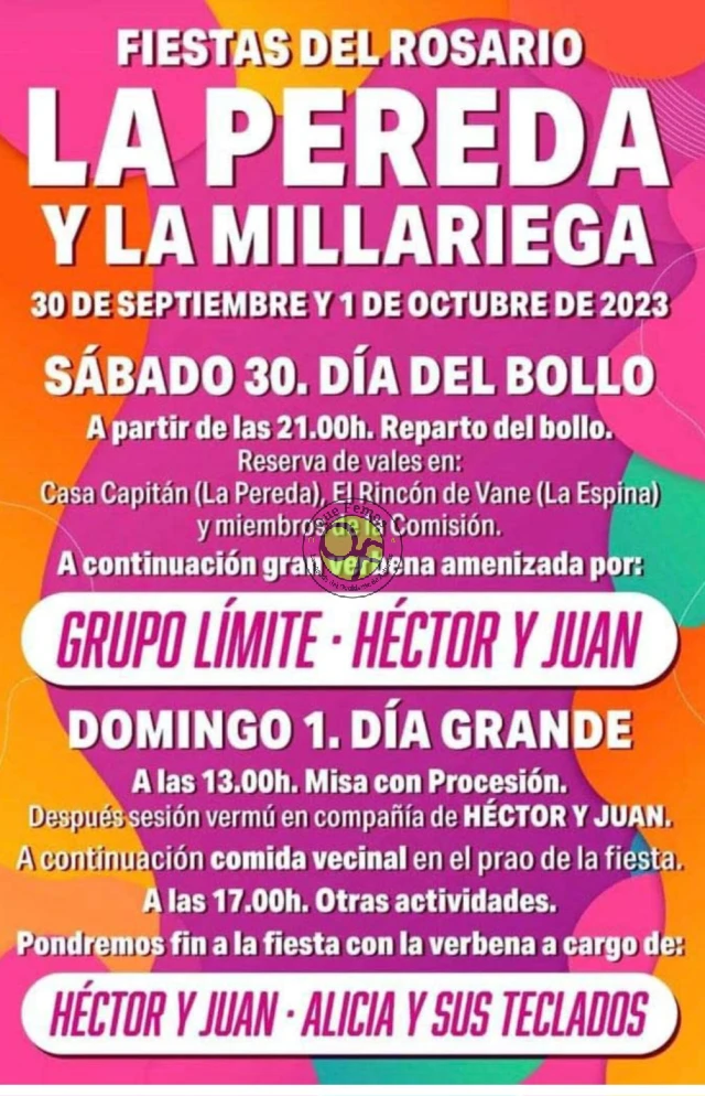 Fiestas del Rosario 2023 en La Pereda y La Millariega