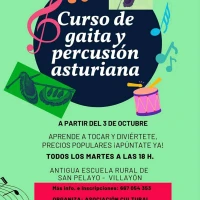 Curso de gaita y percusión asturiana en Villayón