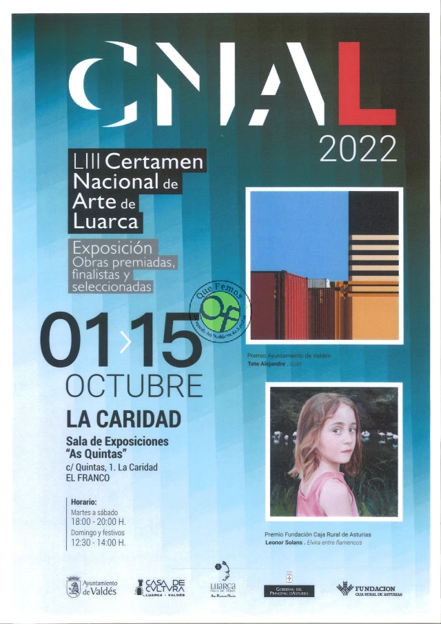 Las mejores obras del LIII Certamen Nacional de Arte de Luarca, podrán visitarse en A Caridá