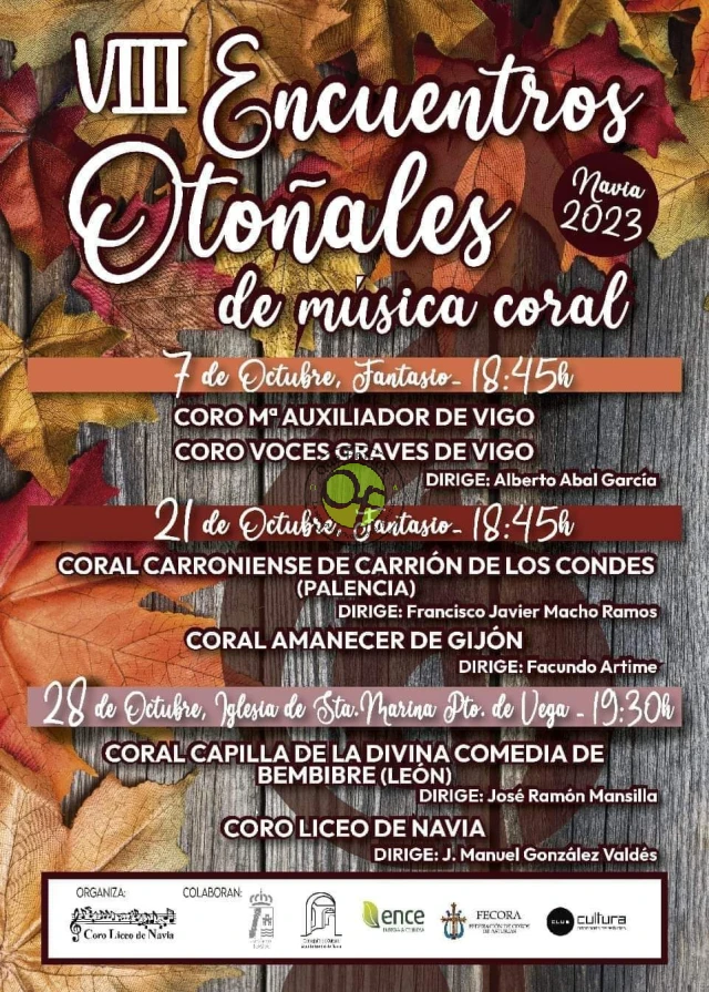 VIII Encuentros Otoñales de Música Coral 2023 en Navia y Puerto de Vega
