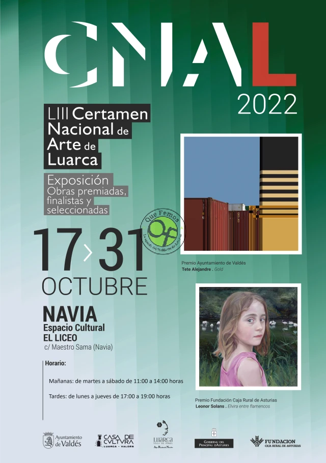 El LIII Certamen Nacional de Arte de Luarca lleva sus mejores obras a Navia