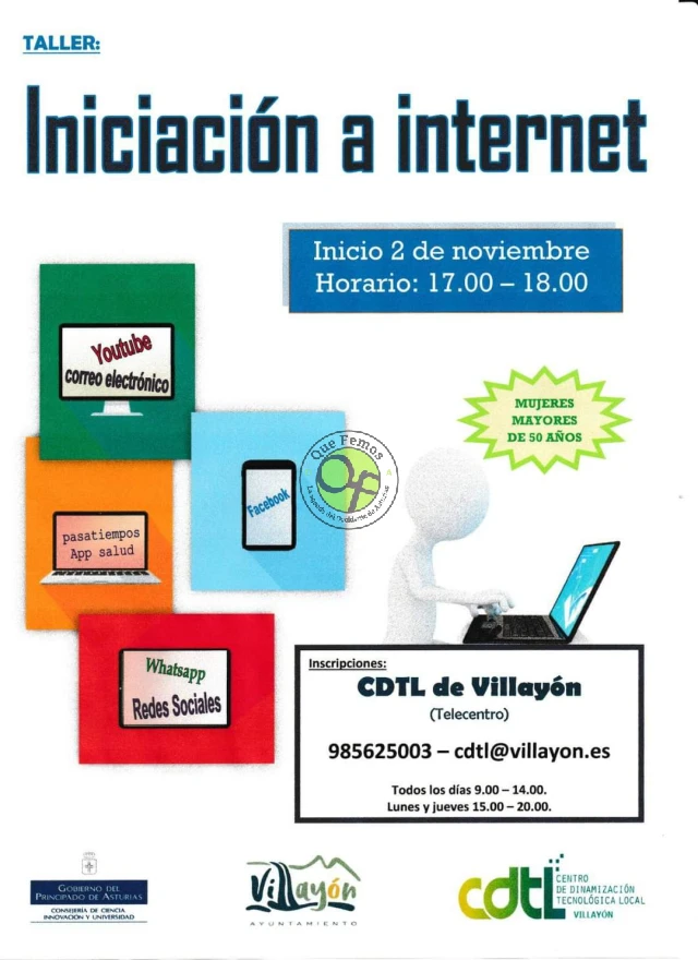 Taller de iniciación a internet en el CDTL de Villayón