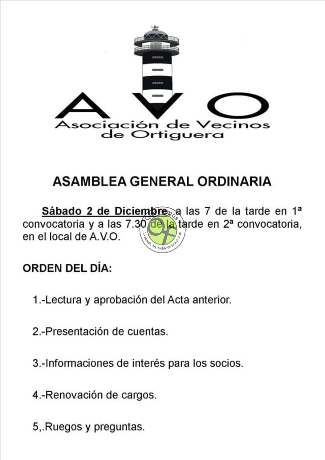 La Asociación de Vecinos de Ortiguera celebra su asamblea general ordinaria