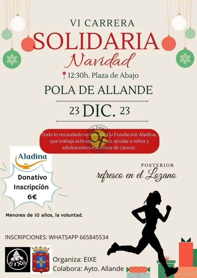 VI Carrera Solidaria de Navidad 2023 en Pola de Allande
