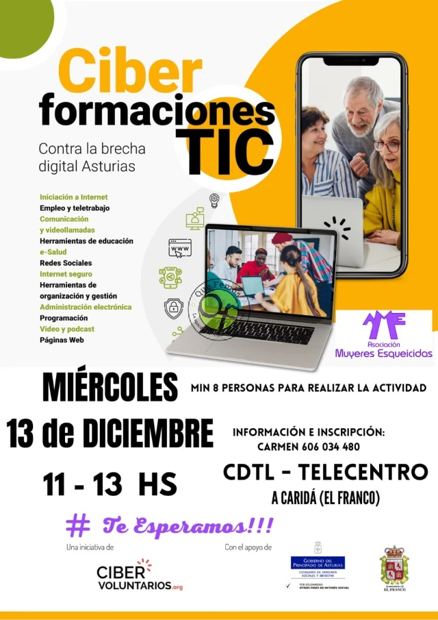 Ciber formaciones TIC en el CDTL de El Franco
