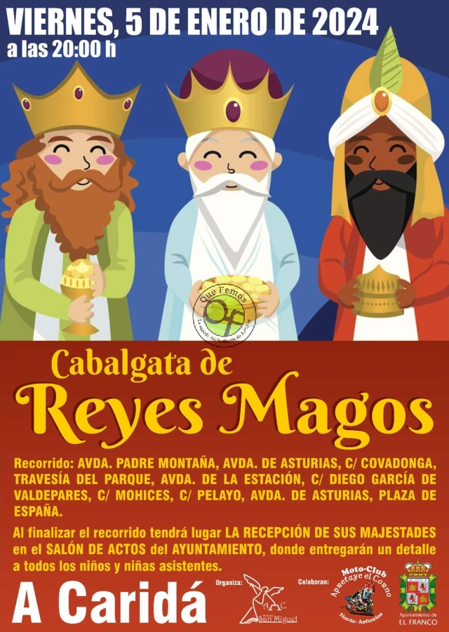 Cabalgata de Reyes 2024 en A Caridá