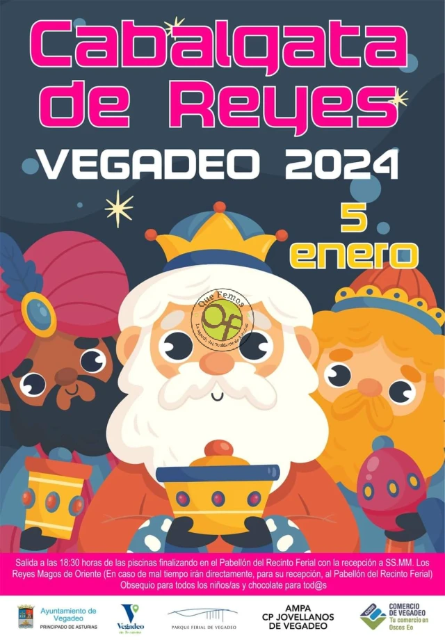 Cabalgata de los Reyes Magos 2024 en Vegadeo