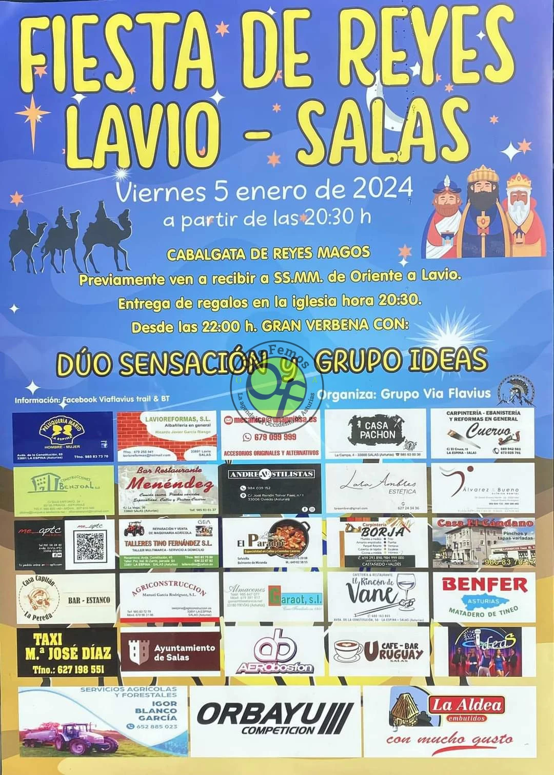 Cabalgata de los Reyes Magos y Fiesta de Reyes 2025 en Lavio