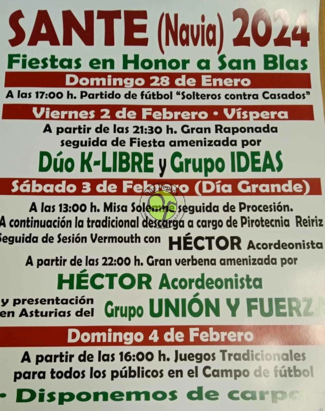Fiestas de San Blas 2024 en Sante