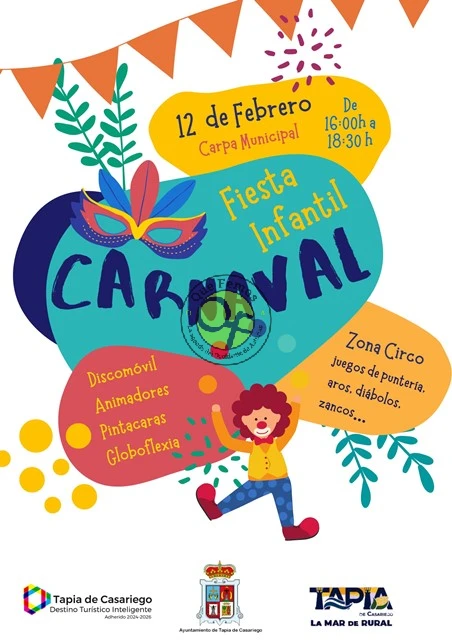 Fiesta infantil de Carnaval 2024 en Tapia