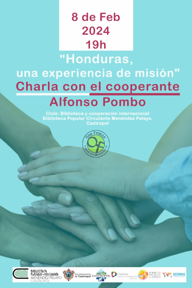 El cooperante Alfonso Pombo hablará en Castropol sobre sus años de trabajo en Honduras