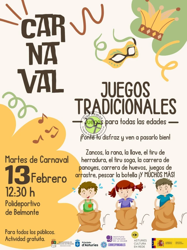 Belmonte de Miranda celebra el Carnaval 2024 con divertidos juegos tradicionales
