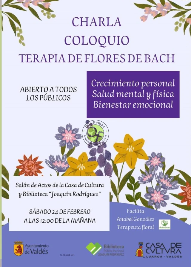 Luarca acoge una charla-coloquio sobre la terapia de Flores de Bach