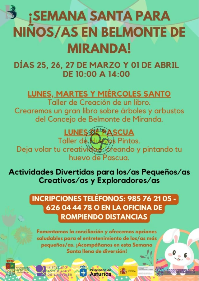 Talleres infantiles en Belmonte de Miranda durante la Semana Santa 2024
