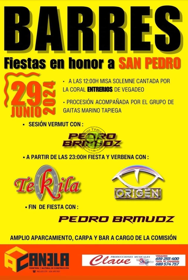 Fiesta de San Pedro 2024 en Barres